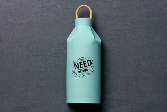 Download Blue Rope Handle Bottle Branding Mockup - Premium Resources