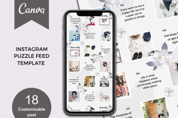 Download PUZZLE INSTAGRAM FEED 18 FEED SOFT WHITE - Puzzle instagram Collection