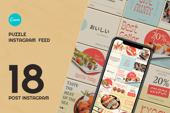 Download Sushi Puzzle Instagram | CANVA - Puzzle instagram Collection