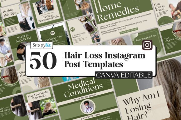 Download Hair Loss Canva Instagram Templates - Instagram templates Collection